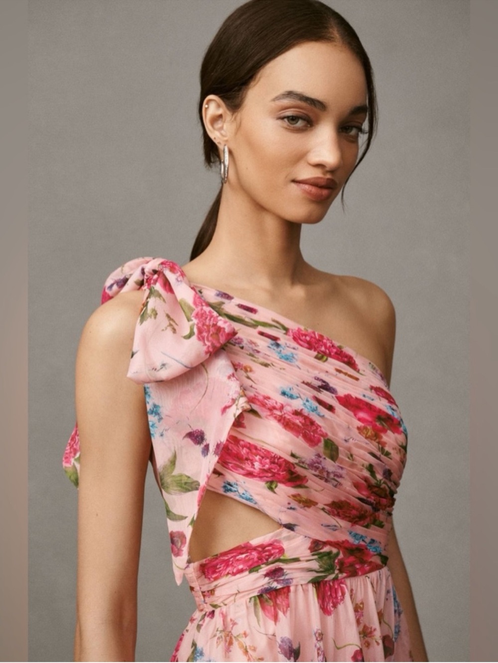 Mac Duggal One-Shoulder Cutout Floral Maxi
Dress - Picture 2 of 13